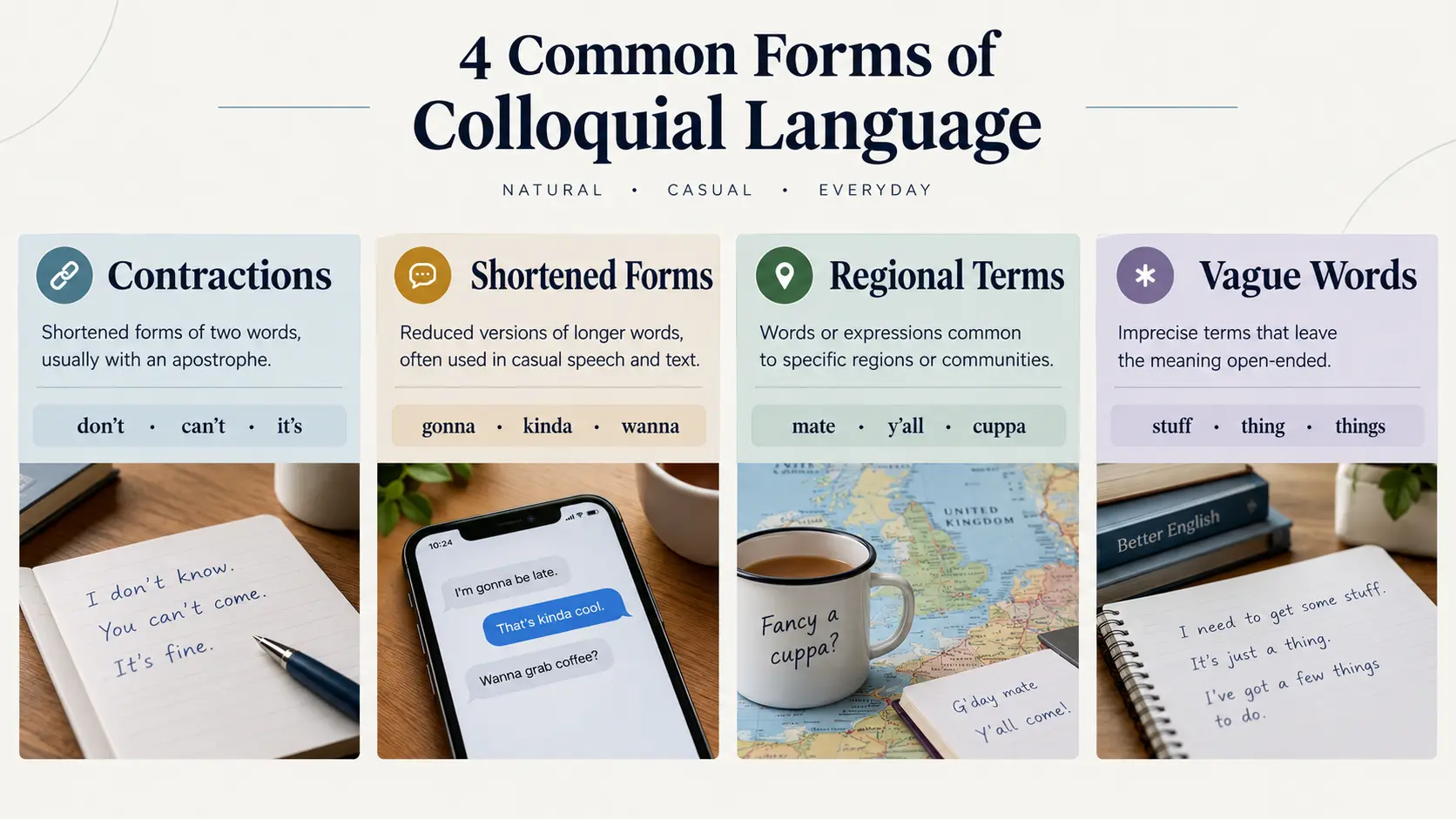 4 Common Forms of Colloquial Language 4 Common Forms of Colloquial Language