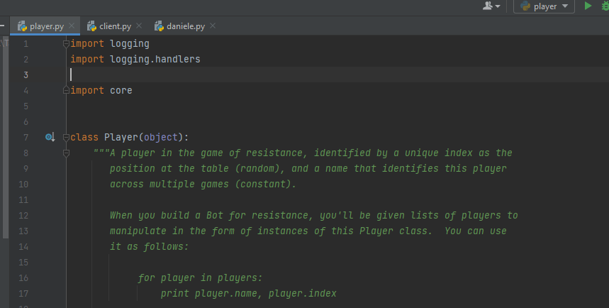 Algorithms for Class Player