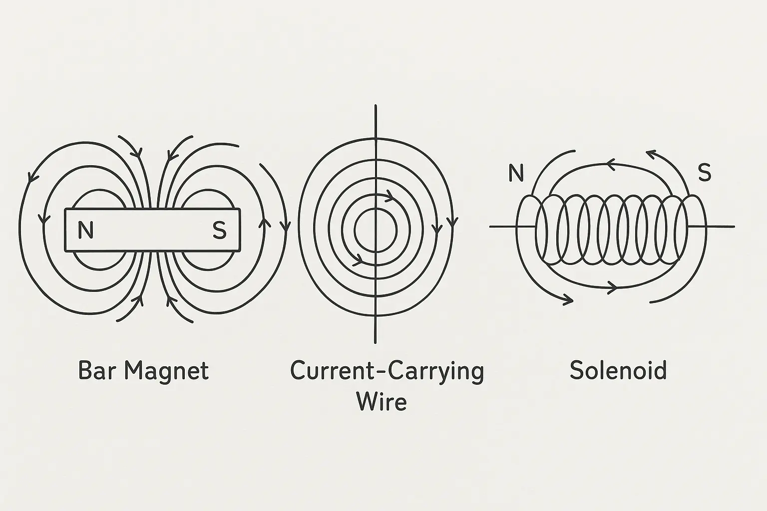 Directions of magnetic field