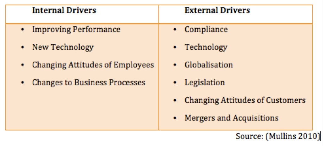 Drivers influencing an organizational strategy