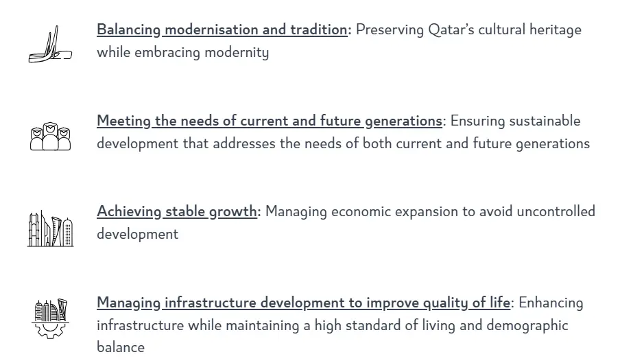Figure 1.1: The Qatar National Vision 2030 Figure 1.1: The Qatar National Vision 2030