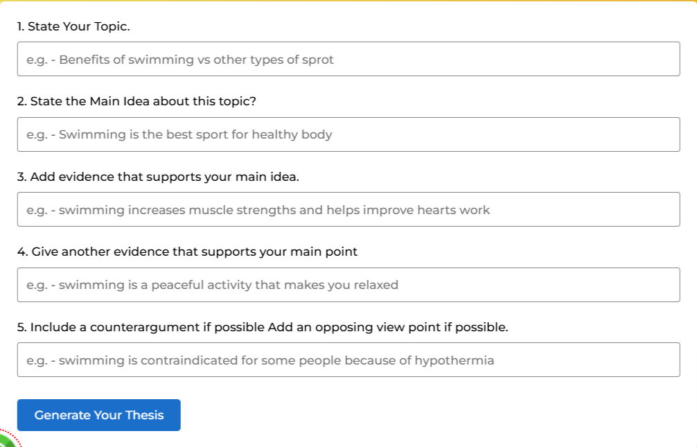 Free AI Thesis Statement Generator Tool