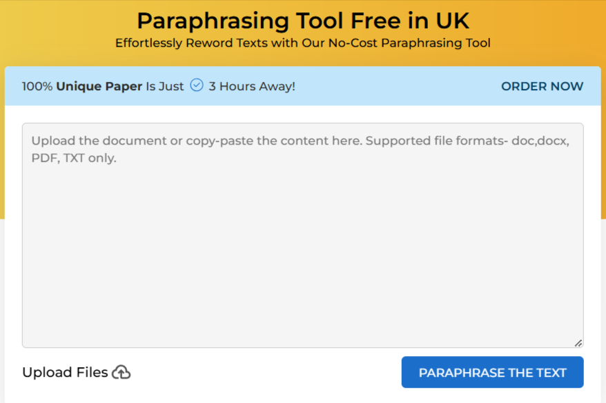Free AI paraphrasing tool