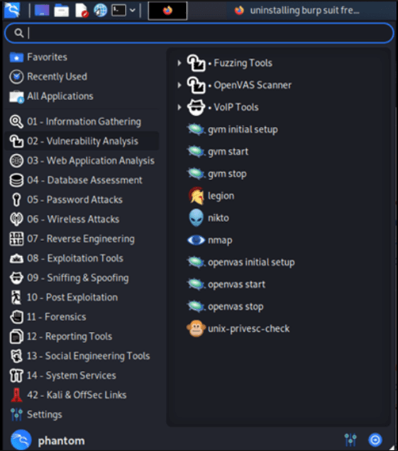 The useful tools in Kali Linux