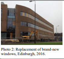 Replacement of windows