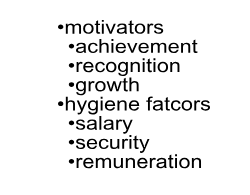 Herzberg's motivation factors